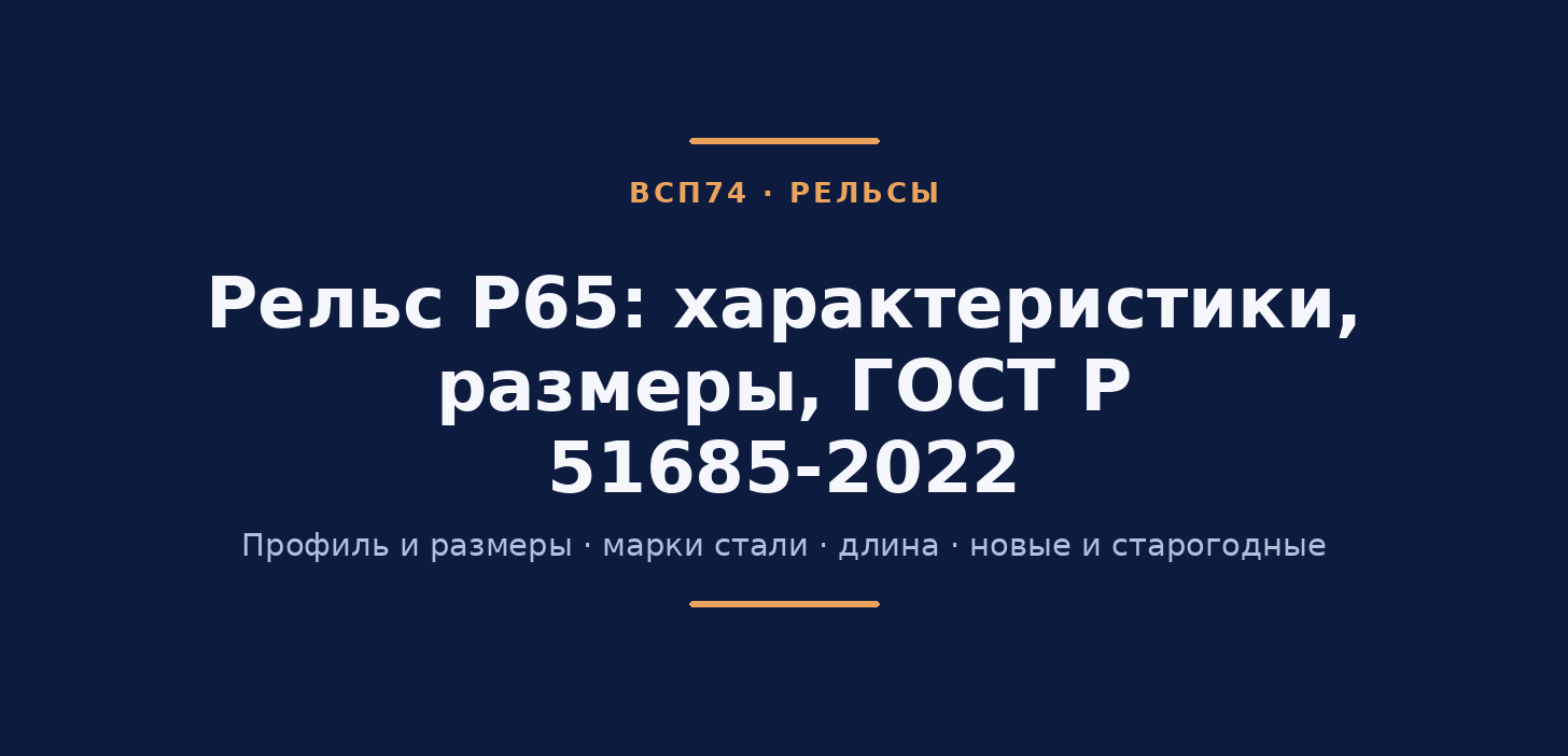 Рельс Р65: характеристики, размеры, ГОСТ Р 51685-2022 и применение