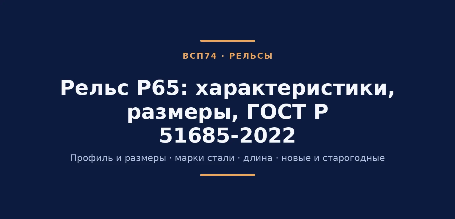 Рельс Р65: характеристики, размеры, ГОСТ Р 51685-2022 и применение